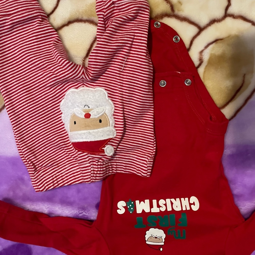 Baby’s first Christmas onesie and bottoms